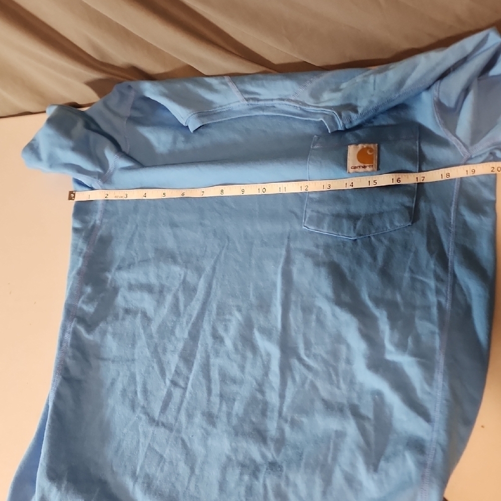 Carhartt Blue Short Sleeve Tee with Pocket - Picture 4 of 6